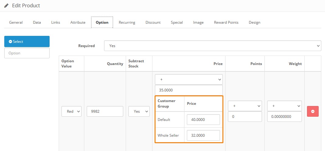 Customer Group Price