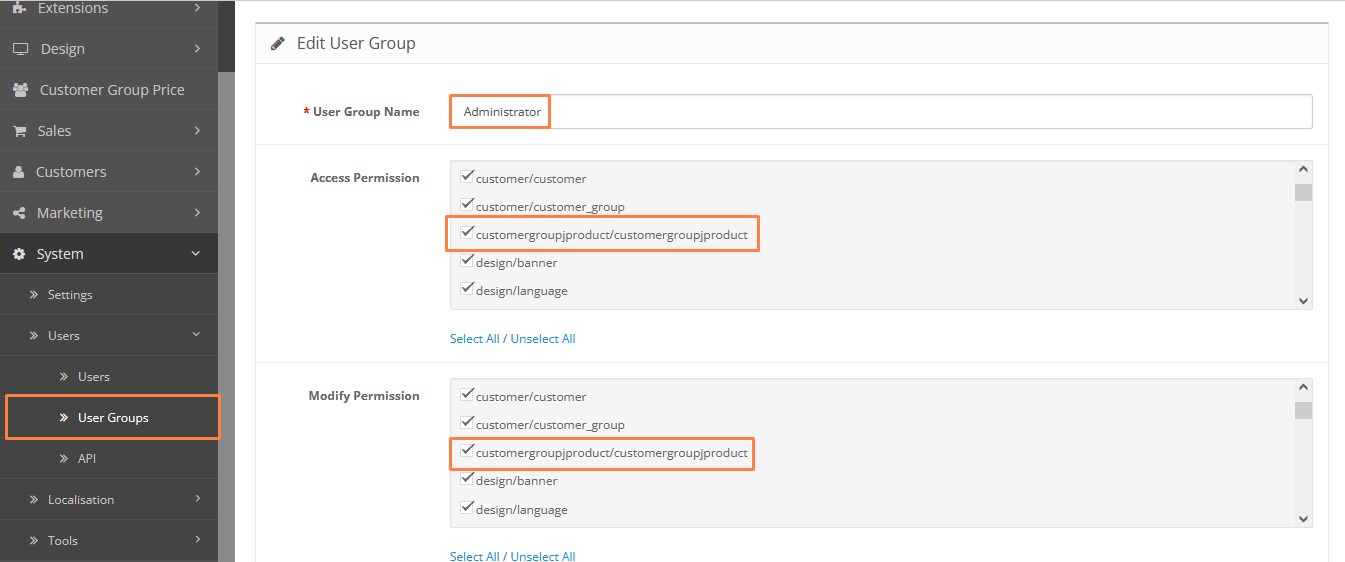 Custoomer Group Product